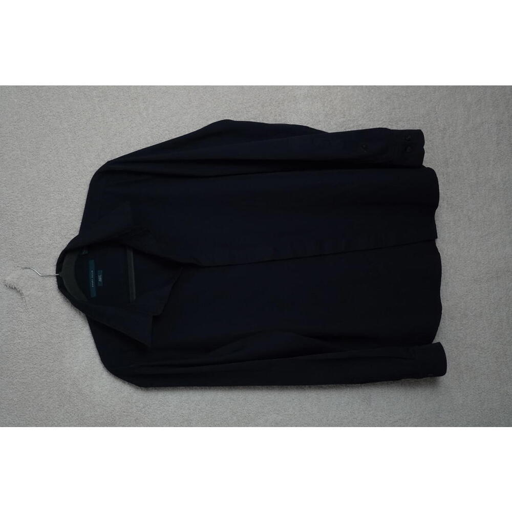 Perry Ellis Slim Fit Stretch Men's Dress Shirt, Black, Large